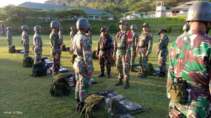 53 siswa Dikjurbaif Abit Dikmaba TA. 2022 (OV) melaksanakan Apel gelar kesiapan latihan Berganda
