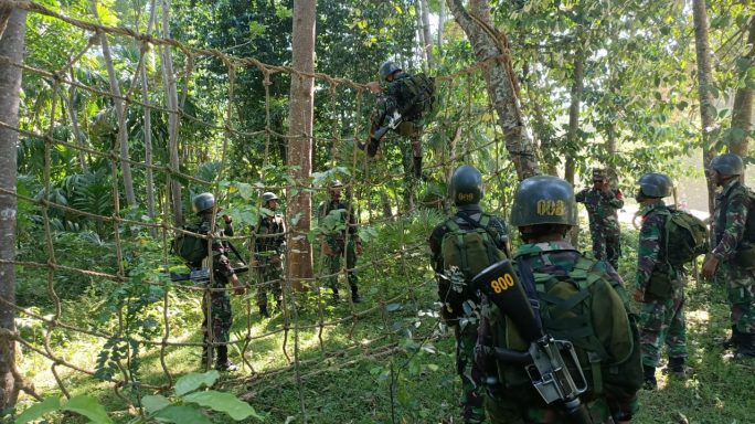 53 siswa dikjurbaif Abit Dikmaba TA. 2022 (OV) melaksanakan kegiatan HTF pada Latihan Berganda (Yudha wastu Pramuka)