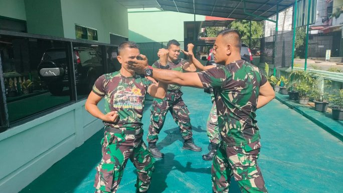 Personel Koramil jajaran Kodim 0117/Aceh Tamiang Rutin Gelar Latihan Beladiri Taktis