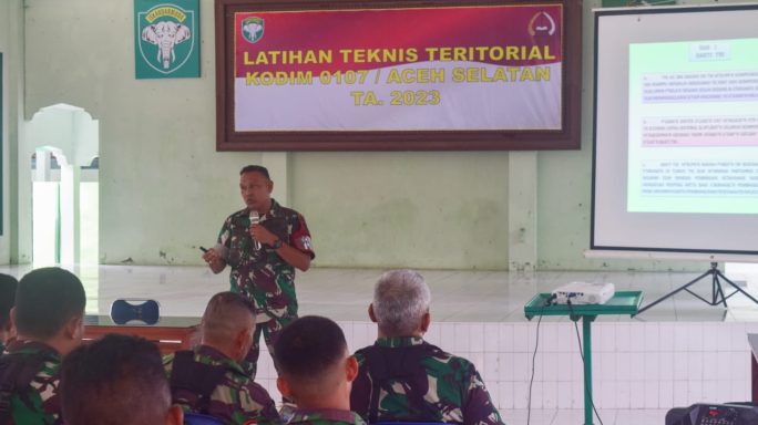 Tingkatkan Kompetensi Prajurit, Kodim 0107/Asel Gelar Latnister Tahun 2023
