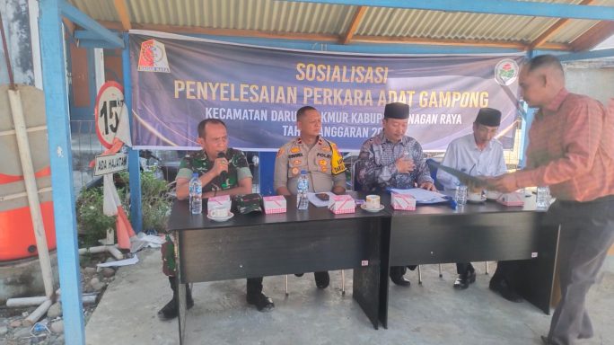 Danramil 05/Darul Makmur Hadiri Sosialisasi Penyelesaian Perkara Adat Gampong Tahun 2023