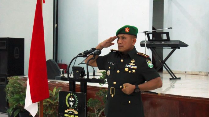 Danrindam IM pimpin Upacara Serah Terima Jabatan dan penerimaan warga baru Rindam Iskandar Muda.