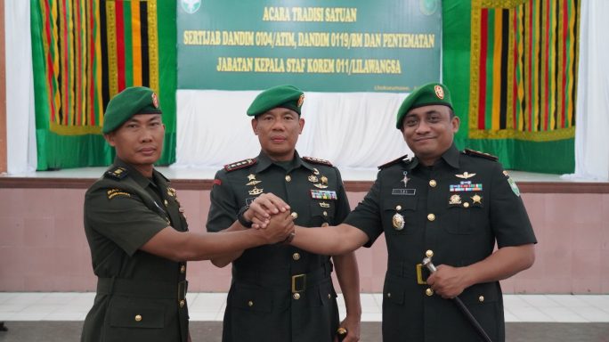 Letkol Inf Tri Purwanto Resmi Menjabat Dandim 0104/Aceh Timur