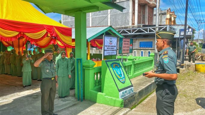 Danramil Beserta Anggota Sambut Kunjungan Kerja Dandim Aceh Utara ke Koramil 13/Baktiya