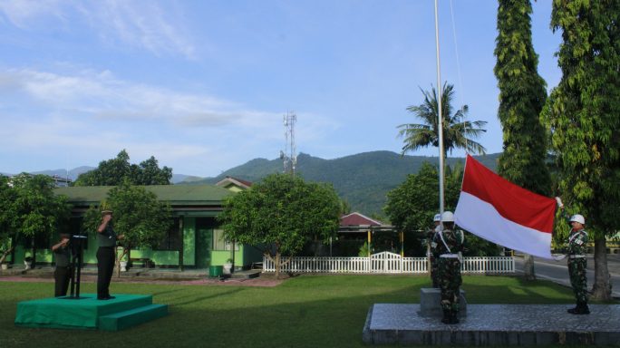 Pupuk Jiwa Kejuangan Kodim 0108/Agara Laksanakan Upacara Mingguan