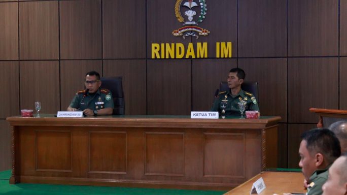 RINDAM ISKANDAR MUDA TERIMA KUNJUNGAN TIM CURRENT AUDIT ITDAM IM TA 2023