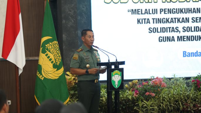Pangdam IM menghadiri acara Pelantikan Dewan Pengurus Korpri Sub Unit Kodam IM