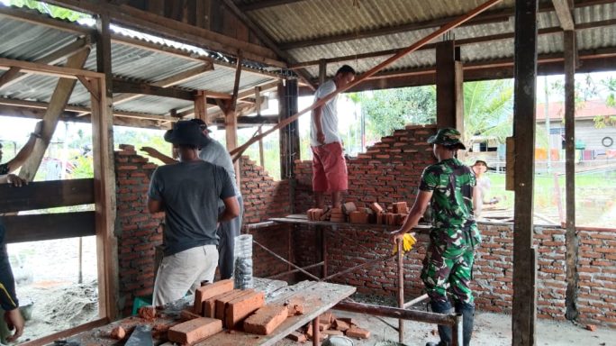 Pembangunan RTLH Program TMMD Ke 117 Kodim 0108/Agara Sudah Mencapai 20 Persen