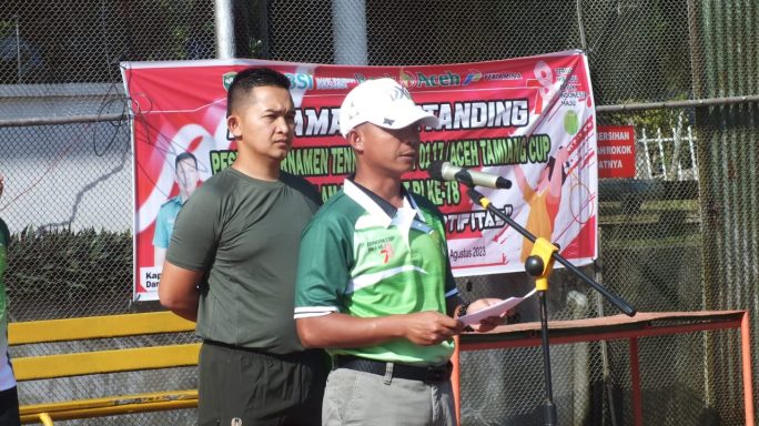 72 Peserta Ramaikan Turnamen Tennis Lapangan Dandim Cup Dalam Rangka Hut RI Ke – 78