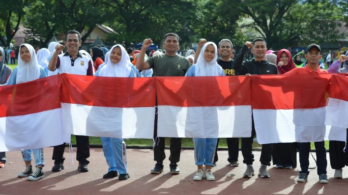 Prajurit Dan Persit KCK cabang XXIII Kodim 0108/Agara Hadiri Senam Dan Peluncuran Lounching Umkm