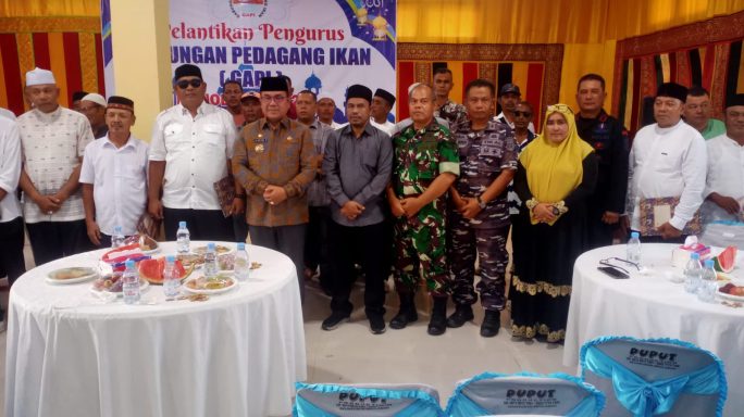 Dandim 0105/Abar Diwakili Pasi Intel Menghadiri Pelantikan Pengurus Organisasi Gabungan Pedagang Ikan (GAPI) Aceh Barat