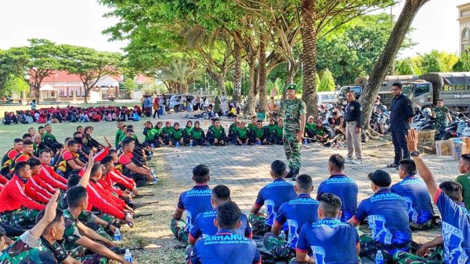 Dandim 0103/Aceh Utara Pompa Semangat Anggota Paskibraka Kota Lhokseumawe