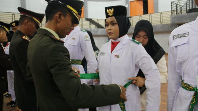 Dandim 0105/Abar Letkol Inf Muhammad Syafii Nasution Hadiri Upacara Pengukuhan Paskibraka Kabupaten Aceh Barat