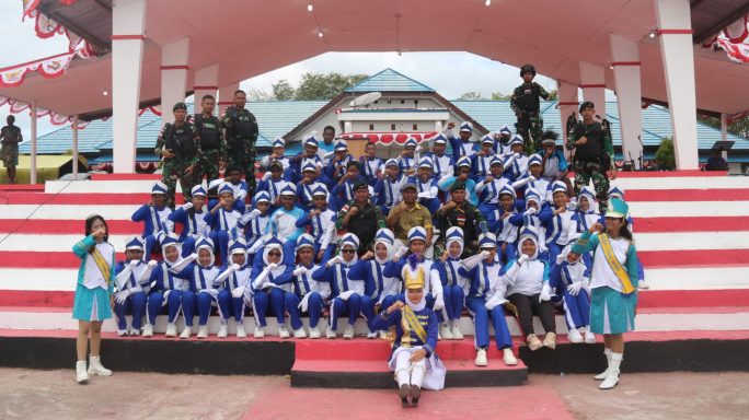 Satgas Pamtas RI-PNG Yonif RK 111/KB terlibat Meriahkan HUT Kemerdekaan RI Ke -78