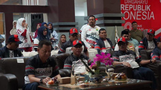Kasdam IM menghadiri pelepasan peserta Tri Lomba Juang Gerak Jalan 45 km.