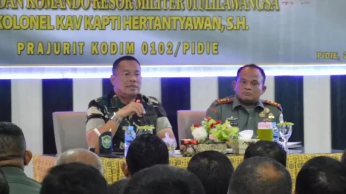 DANREM 011/ LILAWANGSA LAKSANAKAN KUNKER KE KODIM 0102/ PIDIE