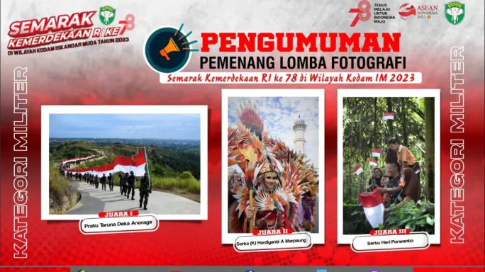 Pengumuman hasil Lomba Fotografi dalam rangka Semarak HUT Ke 78 Kemerdekaan Republik Indonesia tahun 2023.