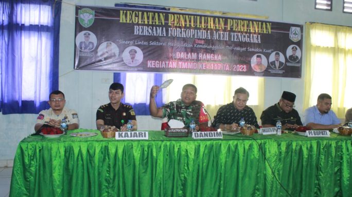 Satgas TMMD Reguler Ke -117 Kodim 0108/Agara bersama Forkopimda Laksanakan Sosialisasi Pertanian