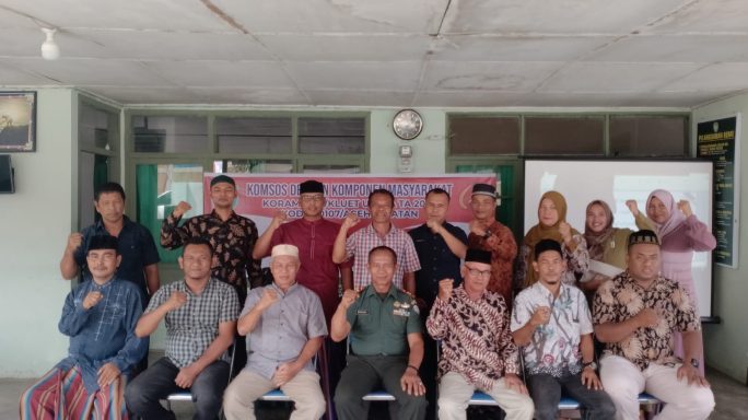 Menunjang Tugas Binter, Koramil 06/Kluet Utara Menggelar Komsos Dengan Komponen Masyarakat