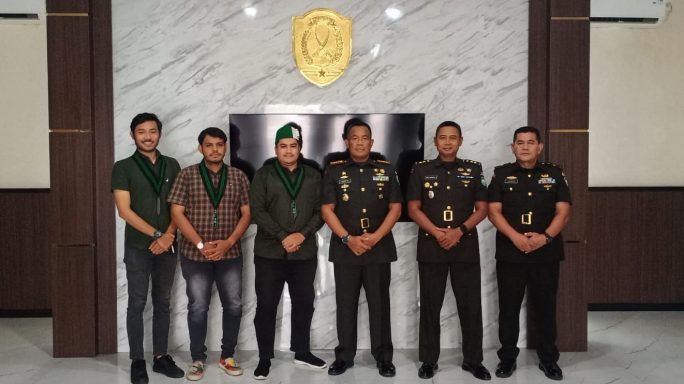 Danrem 011/LW Sambut Silaturahmi Pengurus HMI Lhokseumawe dan Aceh Utara.