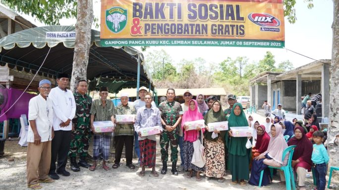 Pangdam IM Mayjen TNI Novi Helmy Prasetya, S.I.P, M.I.P Kunjungi Daerah Pelosok Gampong Siron Blang dan Gampong Panca Kubu.