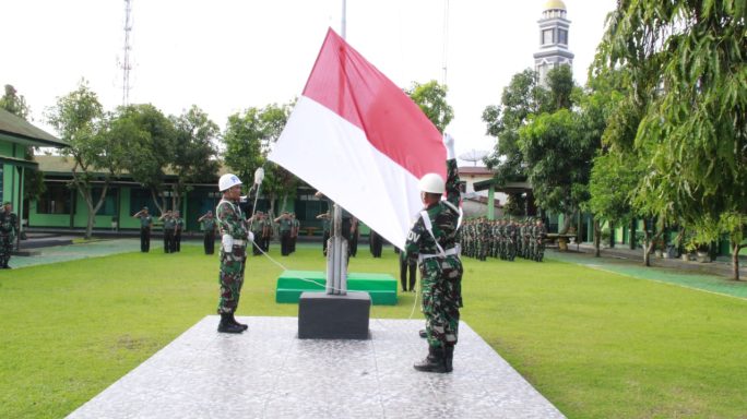 Kodim 0108/Agara Laksanakan Upacara Bemdera Mingguan