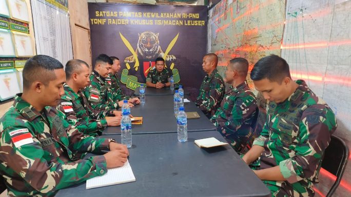 Satgas Yonif RK 115/ML Terima Kunjungan dari Tim Wasops Sopsad