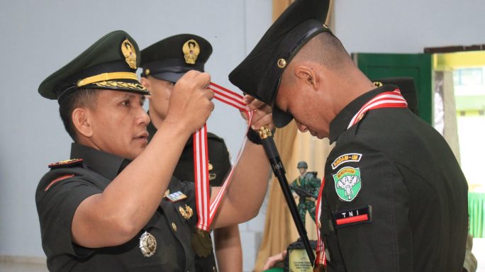 RINDAM ISKANDAR MUDA,LANTIK 37 ORANG PRAJURIT DUA, MANTAN SISWA PRODI DIKMATA TNI AD GEL I TA 2023