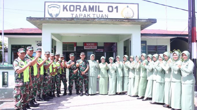 Dandim 0107/Asel dan Ketua Persit Kunker ke Koramil 01 dan 05, Berikan Arahan Beberapa Poin Penting Dalam Melaksanakan Tugas Apkowil