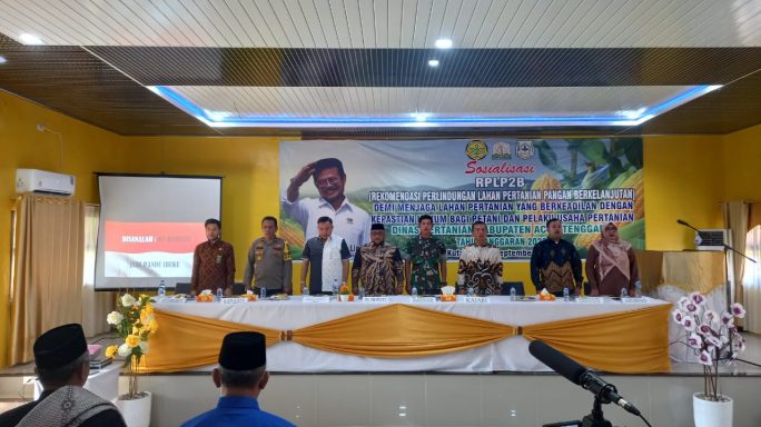 Pasiter Kodim 0108/Agara Hadiri Sosialisasi Kampanye Rekomendasi Perlindungan Lahan Pertanian Pangan Berkelanjutan (RPLB2B) Tahun 2023