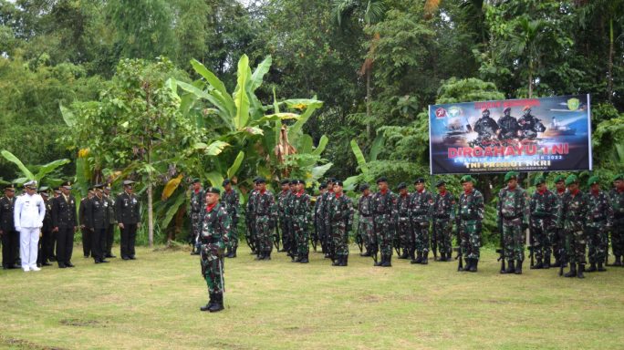 Prajurit Badak Hitam dan jajaran Forkopimda Laksanakan Upacara Ziarah Nasional dan Tabur Bunga Menyambut HUT TNI ke – 78.