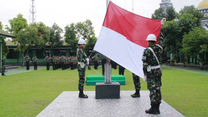 Kodim 0108/Agara Laksanakan Upacara Mingguan