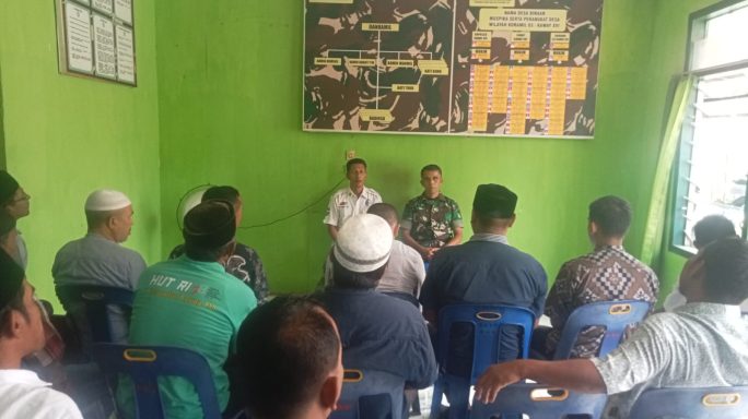 Danramil 03/Kaway XVI Komsos Dengan Keuchik Se – Kecamatan Kaway XVI