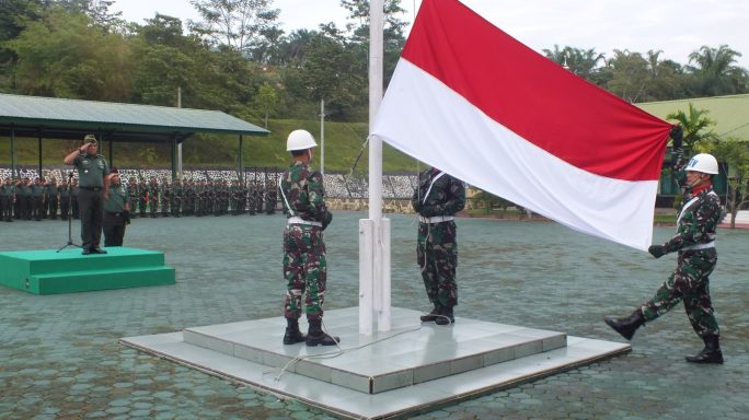 Kodim 0117/Aceh Tamiang Laksanakan Upacara 17-an