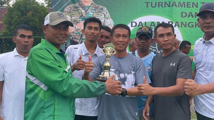 Tim Kodim 0104/Atim Raih Juara II Tenis Lapangan Danrem Cup 011/LW