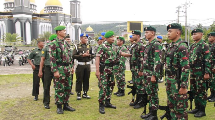 Kodim 0108/Agara Laksanakan Apel Gelar Pasukan Dalam Rangka Pemilu Serentak 2024