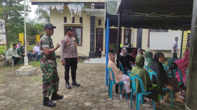 Dandim 0105/Abar Terjunkan Prajurit Jajaran Babinsa Amankan Lokasi TPS Pilchiksung Serentak Tahap II