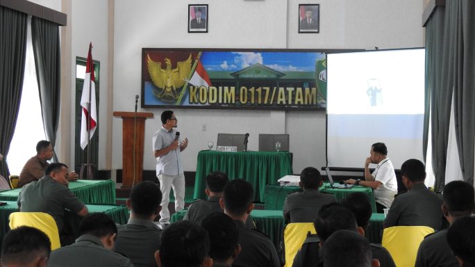 Anggota Kodim 0117/Aceh Tamiang Menerima Sosialisasi Digital Banking Oleh BANK BSI