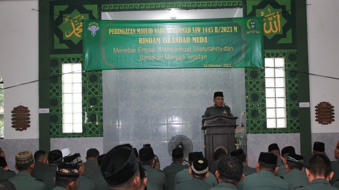 KELUARGA BESAR RINDAM IM LAKSANAKAN PERINGATAN MAULID NABI MUHAMMAD SAW.