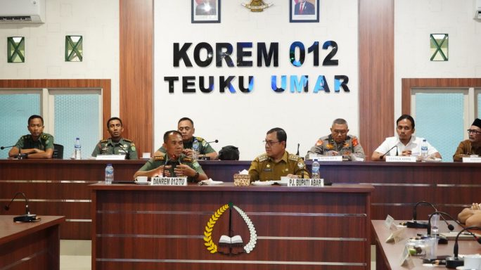 Danrem 012/TU Pimpin Rakor Online tentang Pengendalian Inflasi Nasional