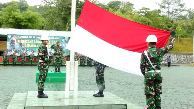 Peringatan Hari Sumpah Pemuda Ke – 95 Tahun 2023, Kodim 0117/Aceh Tamiang Gelar Upacara Bendera