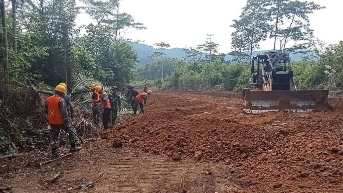 Dandim 0103/Aceh Utara beri motivasi personel Satgas TMMD Reg ke 118.