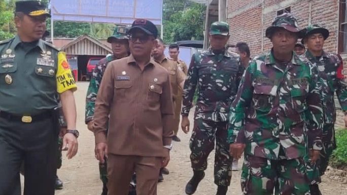 Tim Wasev Sterad Tinjau Lokasi TMMD Reg Ke 118 Kodim 0103/Aceh Utara