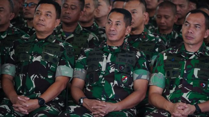Pangdam IM menghadiri acara Apel Dansat TNI AD Semester II TA. 2023.