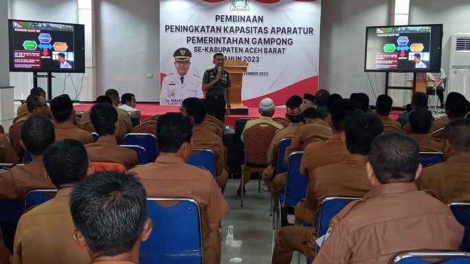 Dandim 0105/Abar Kupas Materi Wawasan Kebangsaan Dan Bela Negara Dihadapan Keuchik