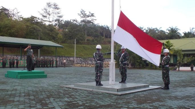 Secara Khidmat, Kodim 0117/Aceh Tamiang Laksanakan Upacara Bendera Mingguan