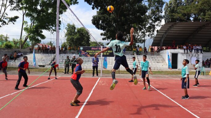 Meriahkan HUT KE-67 Kodam IM, Kodim 0108/Agara Gelar Lomba Volly Ball