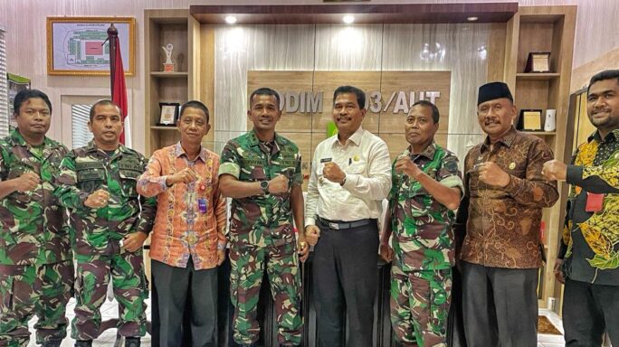 Dandim 0103/Aceh Utara Sambut Kunjungan Pj Walikota Lhokseumawe