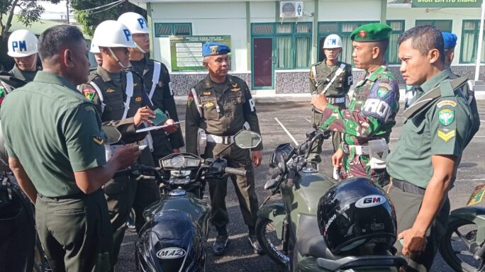 Prajurit Kodim 0105/Abar Menerima Sosialisasi Operasi Gaktib Yustisi TA. 2024 Dari Denpom IM/2