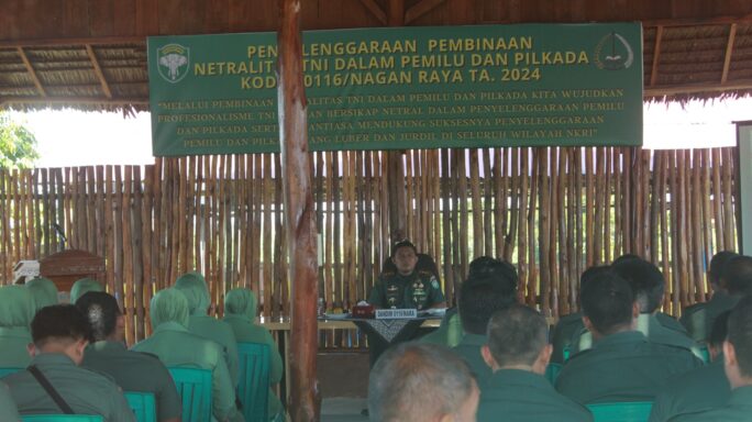 Wujudkan Profesionalisme Prajurit Dandim 0116/Nara berikan Arahan tentang Netralitas TNI